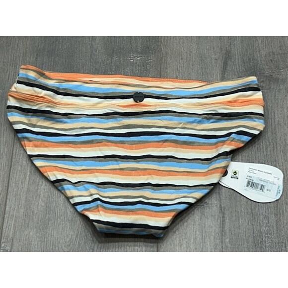 NWT Prana Womens Summer Wave Swim Bottom Mid Rise Water Stripe Beach Size XS - Picture 2 of 7